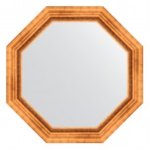 Зеркало настенное Octagon EVOFORM в багетной раме римское золото, 76,6х76,6 см, BY 3786