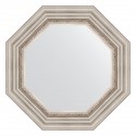 Зеркало настенное Octagon EVOFORM в багетной раме римское серебро, 56,6х56,6 см, BY 3787