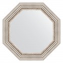 Зеркало настенное Octagon EVOFORM в багетной раме римское серебро, 66,6х66,6 см, BY 3788