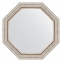 Зеркало настенное Octagon EVOFORM в багетной раме римское серебро, 76,6х76,6 см, BY 3789