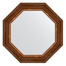 Зеркало настенное Octagon EVOFORM в багетной раме римская бронза, 66,6х66,6 см, BY 3791