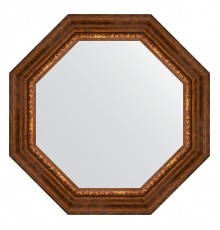 Зеркало настенное Octagon EVOFORM в багетной раме римская бронза, 66,6х66,6 см, BY 3791