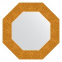Зеркало настенное Octagon EVOFORM в багетной раме чеканка золотая, 56,6х56,6 см, BY 3799
