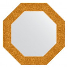 Зеркало настенное Octagon EVOFORM в багетной раме чеканка золотая, 66,6х66,6 см, BY 3800