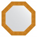 Зеркало настенное Octagon EVOFORM в багетной раме чеканка золотая, 76,6х76,6 см, BY 3801