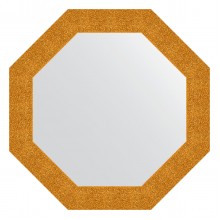 Зеркало настенное Octagon EVOFORM в багетной раме чеканка золотая, 76,6х76,6 см, BY 3801