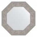 Зеркало настенное Octagon EVOFORM в багетной раме чеканка серебряная, 56,6х56,6 см, BY 3802