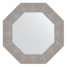 Зеркало настенное Octagon EVOFORM в багетной раме чеканка серебряная, 56,6х56,6 см, BY 3802