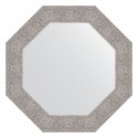 Зеркало настенное Octagon EVOFORM в багетной раме чеканка серебряная, 66,6х66,6 см, BY 3803