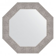 Зеркало настенное Octagon EVOFORM в багетной раме чеканка серебряная, 66,6х66,6 см, BY 3803