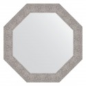Зеркало настенное Octagon EVOFORM в багетной раме чеканка серебряная, 76,6х76,6 см, BY 3804