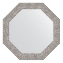 Зеркало настенное Octagon EVOFORM в багетной раме чеканка серебряная, 76,6х76,6 см, BY 3804