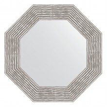 Зеркало настенное Octagon EVOFORM в багетной раме волна хром, 56,6х56,6 см, BY 3808