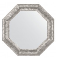 Зеркало настенное Octagon EVOFORM в багетной раме волна хром, 66,6х66,6 см, BY 3809