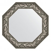 Зеркало настенное Octagon EVOFORM в багетной раме византия серебро, 68,8х68,8 см, BY 3833