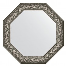 Зеркало настенное Octagon EVOFORM в багетной раме византия серебро, 78,8х78,8 см, BY 3834