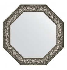 Зеркало настенное Octagon EVOFORM в багетной раме византия серебро, 78,8х78,8 см, BY 3834