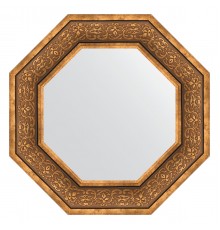 Зеркало настенное Octagon EVOFORM в багетной раме вензель бронзовый, 59,4х59,4 см, BY 3838