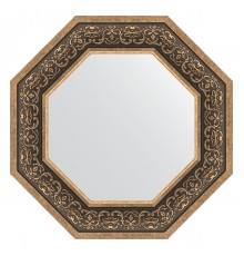 Зеркало настенное Octagon EVOFORM в багетной раме вензель серебряный, 59,4х59,4 см, BY 3841