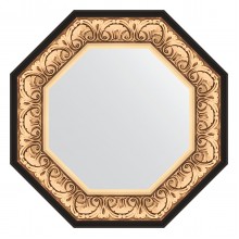 Зеркало настенное Octagon EVOFORM в багетной раме барокко золото, 60,4х60,4 см, BY 3844