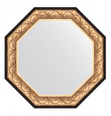 Зеркало настенное Octagon EVOFORM в багетной раме барокко золото, 80,4х80,4 см, BY 3846