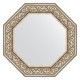 Зеркало настенное Octagon EVOFORM в багетной раме барокко серебро, 70,4х70,4 см, BY 3848