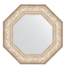 Зеркало настенное Octagon EVOFORM в багетной раме виньетка серебро, 60,6х60,6 см, BY 3853