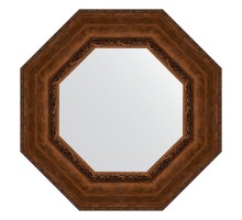 Зеркало настенное Octagon EVOFORM в багетной раме состаренная бронза с орнаментом, 62,6х62,6 см, BY 3859