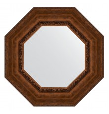 Зеркало настенное Octagon EVOFORM в багетной раме состаренная бронза с орнаментом, 62,6х62,6 см, BY 3859