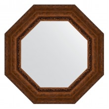 Зеркало настенное Octagon EVOFORM в багетной раме состаренная бронза с орнаментом, 72,6х72,6 см, BY 3860