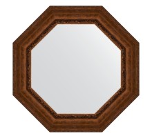 Зеркало настенное Octagon EVOFORM в багетной раме состаренная бронза с орнаментом, 82,6х82,6 см, BY 3861