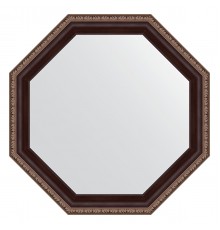 Зеркало настенное Octagon EVOFORM в багетной раме махагон с орнаментом, 49х49 см, BY 3865
