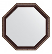 Зеркало настенное Octagon EVOFORM в багетной раме махагон с орнаментом, 59х59 см, BY 3866