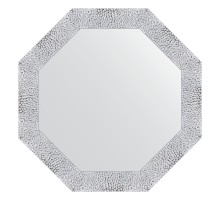 Зеркало настенное Octagon EVOFORM в багетной раме чеканка белая, 63х63 см, BY 3869