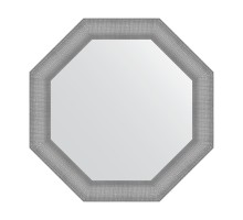 Зеркало настенное Octagon EVOFORM в багетной раме серебряная кольчуга, 77х77 см, BY 3879