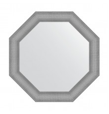 Зеркало настенное Octagon EVOFORM в багетной раме серебряная кольчуга, 77х77 см, BY 3879