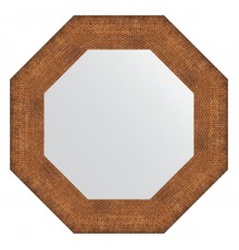 Зеркало настенное Octagon EVOFORM в багетной раме медная кольчуга, 57х57 см, BY 3880
