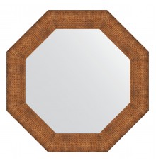 Зеркало настенное Octagon EVOFORM в багетной раме медная кольчуга, 67х67 см, BY 3881