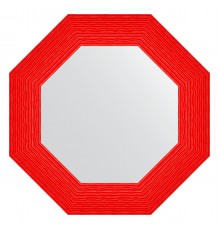 Зеркало настенное Octagon EVOFORM в багетной раме красная волна, 57х57 см, BY 3883