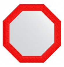 Зеркало настенное Octagon EVOFORM в багетной раме красная волна, 77х77 см, BY 3885