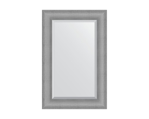 Зеркало настенное с фацетом EVOFORM в багетной раме серебряная кольчуга, 57х87 см, BY 3935