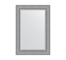 Зеркало настенное с фацетом EVOFORM в багетной раме серебряная кольчуга, 67х97 см, BY 3936
