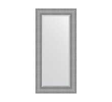 Зеркало настенное с фацетом EVOFORM в багетной раме серебряная кольчуга, 57х117 см, BY 3938