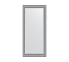 Зеркало настенное с фацетом EVOFORM в багетной раме серебряная кольчуга, 77х167 см, BY 3942