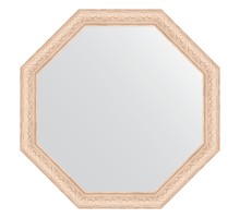 Зеркало настенное Octagon EVOFORM в багетной раме белёный дуб, 65х65 см, BY 3972