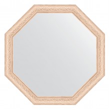 Зеркало настенное Octagon EVOFORM в багетной раме белёный дуб, 65х65 см, BY 3972