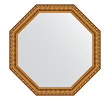 Зеркало настенное Octagon EVOFORM в багетной раме золотой акведук, 65х65 см, BY 3984