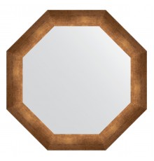 Зеркало настенное Octagon EVOFORM в багетной раме состаренная бронза, 57х57 см, BY 3993