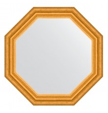 Зеркало настенное Octagon EVOFORM в багетной раме состаренное золото, 57х57 см, BY 3995