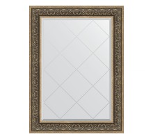 Зеркало настенное с гравировкой EVOFORM в багетной раме вензель серебряный, 79х106 см, BY 4207